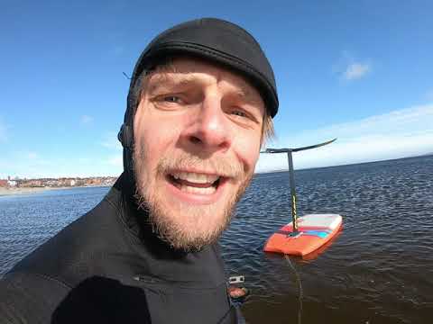 Blasting across the Limfjord on my Naish Hydrofoil 🤘