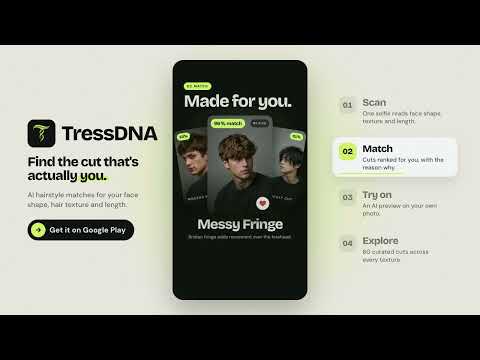 TressDNA: Hairstyle Try On AI video thumbnail