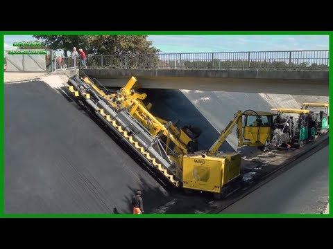 Amazing Modern Asphalt Road Construction Technology. Fastest Asphalt Paving Equipment Machines