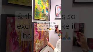 The happy moment when you sell your Artwork! #art#arte#painting#abstract#abstractpainting#colors