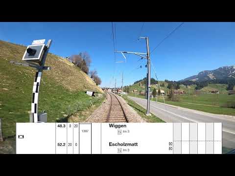 Cab ride Langnau i. E. to Wolhusen - Führerstandsmitfahrt Langnau i. E. nach Wolhusen
