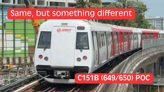 [SMRT] Kawasaki CRRC Sifang C151B (set 649/650) - Train ride from Woodlands to Admiralty