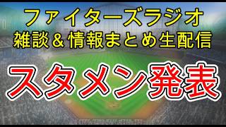 【ファイターズラジオ】4/15 雑談＆情報まとめ VSロッテ スタメン発表 試合前雑談生配信