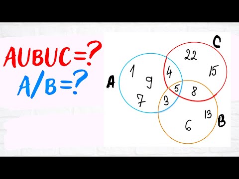 Operatii cu multimi: reuniune, intersectie, diferenta Clasa VI-a/ V-a   #multimi