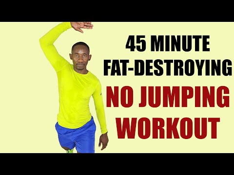 45 Minute Intense Running Workout at Home for Slimming 400 Calories