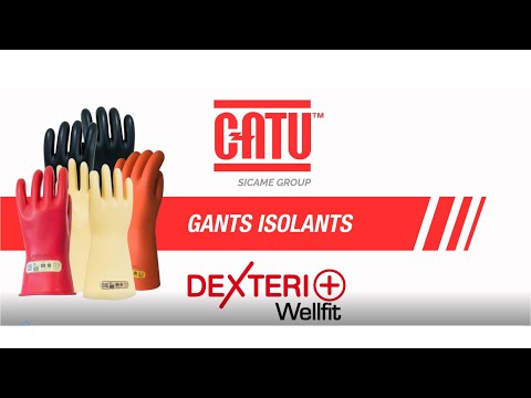 Catu CG-3-09-NR, gants isolants cei classe 3 t-9 rouge