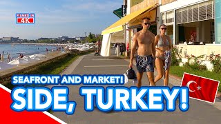 SIDE TURKEY - A walk down to the beach and market in Side, Manavgat, Antalya Reg