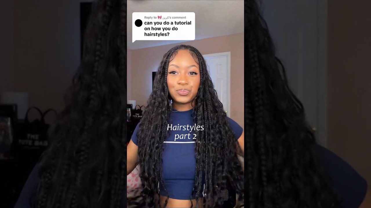 🌟 Craving a fresh look with Boho knotless braids hairstyles? #braids #bohemianbraids #boxbraids