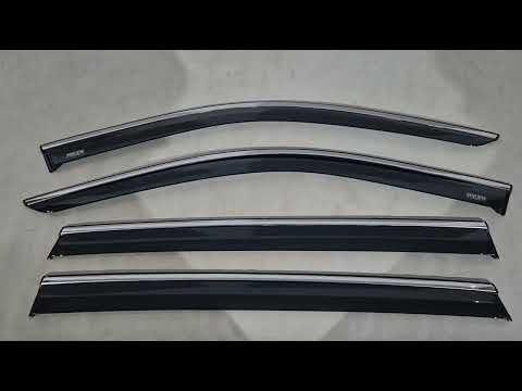 Skywell ET5/Skyworth EV6 2021- гг. Ветровики с хромированным молдингом (4 шт, Niken) Video 1