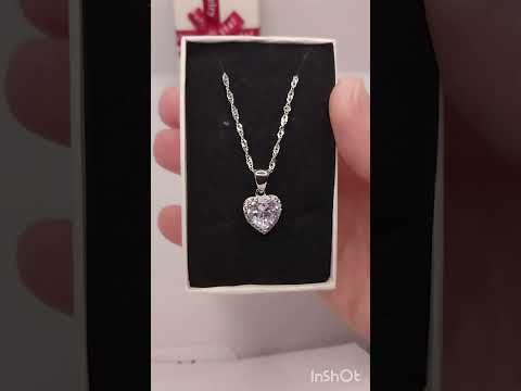 Подарок девушке колье "Розовый топаз в серебре" стиль Pandora кулон в форме сердца с цирконами В коробочке - фото 3 - id-p2855700733