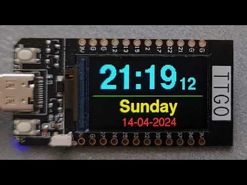 Lilygo TTGO T-display clock