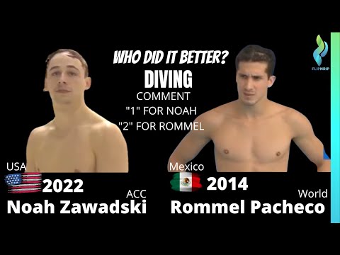 2014 Rommel Pacheco - 2022 Noah Zawadski - Who did it better? Men 3 Meter Diving