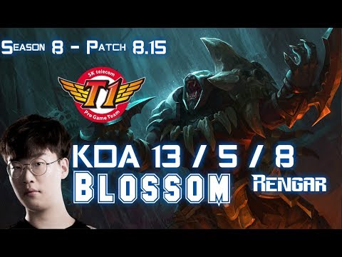 SKT T1 Blossom RENGAR vs CAMILLE Jungle - Patch 8.15 KR Ranked