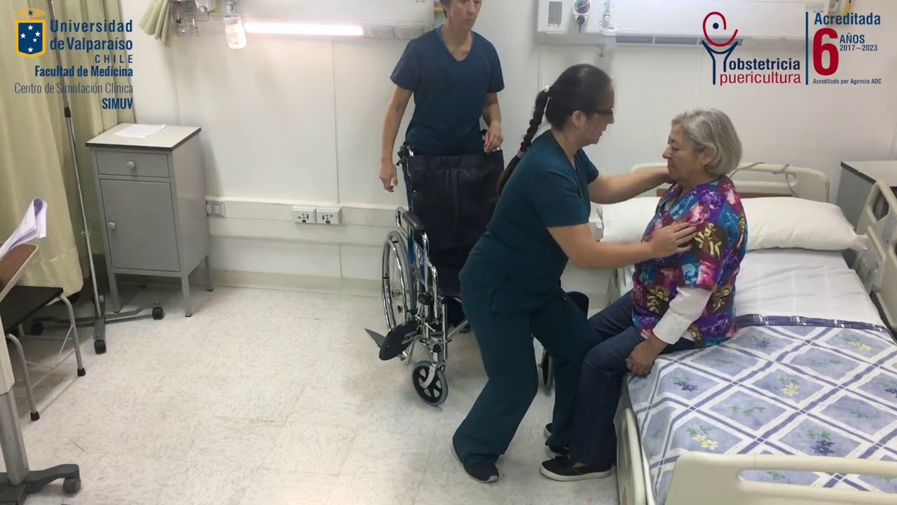 Traslado de cama a silla de ruedas con paciente NO colaborador