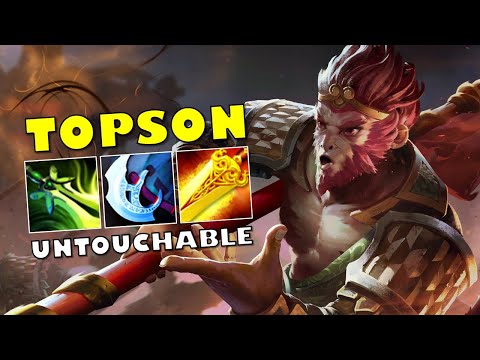 Dota 2 TOPSON [Monkey King] UNTOUCHABLE 27 Kills 0 Death 7.34c