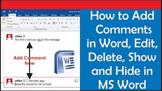How to Add Comments in Word: Edit Comment , View/Hide Comment, and Delete Comment in Microsoft Word