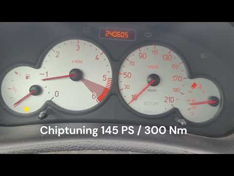 Peugeot 206 1.6HDi 109ps 0-100 km/h Stock vs Chip Racelogic Dragy