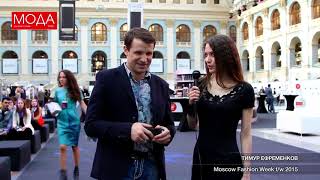 Тимур Ефременков на неделя моды в Москве 2015