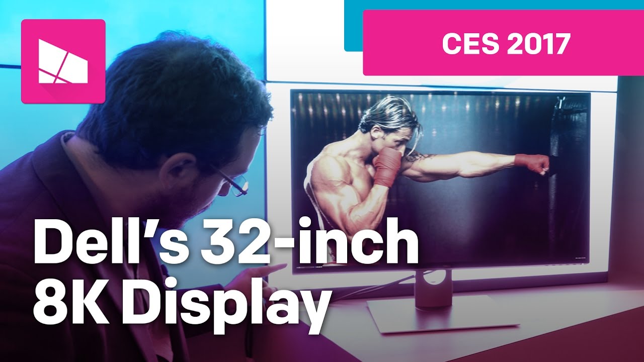 Dell's Ultrasharp 32-inch 8K Display UP3218K from CES 2017 - YouTube