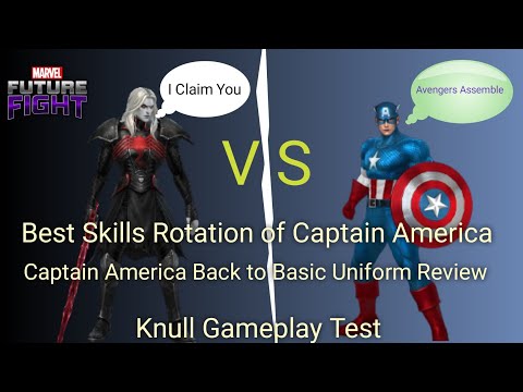 Best Skills Rotation of Captain America And Uniform Review! WBL Knull Gameplay! Marvel Future Fight