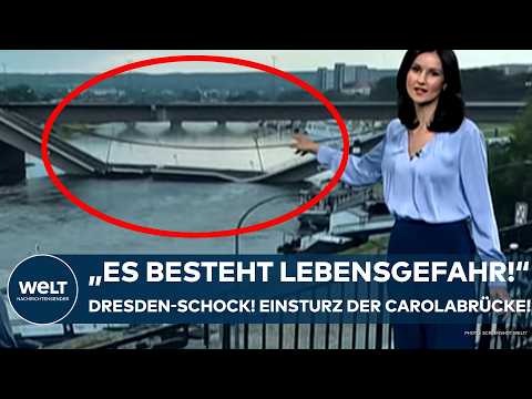 Video Thumbnail: DRESDEN: "Es besteht Lebensgefahr!" Einsturz der Carolabrücke! Eindringliche Warnung der Polizei!