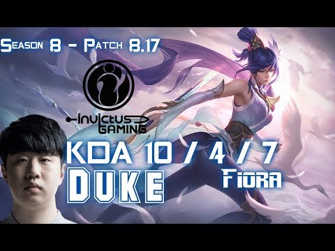 IG Duke FIORA vs KLED Top - Patch 8.17 KR Ranked