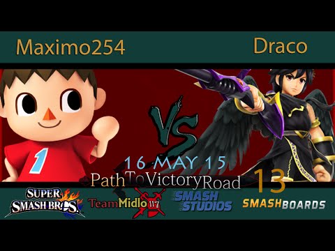 PTVR13 - Maximo254 (Villager) Vs. Draco (Dark Pit) SSB4 Tournament Smash 4 Wii U