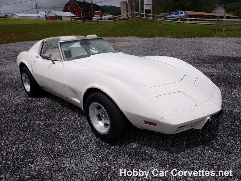 White 1977 Stingray Corvette For Sale With Manual