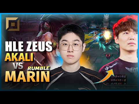 POV ZEUS Akali Vs Rumble - Zeus Faces the Legendary SKT Top Laner MaRin