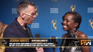 Todd interviews ABC Journalist, Deborah Roberts at the 46th Annual News and Doc Emmy Awards in NYC