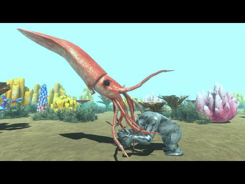 Colossal Squid Attack on Every units under the sea - Animal Revolt Battle Simulator