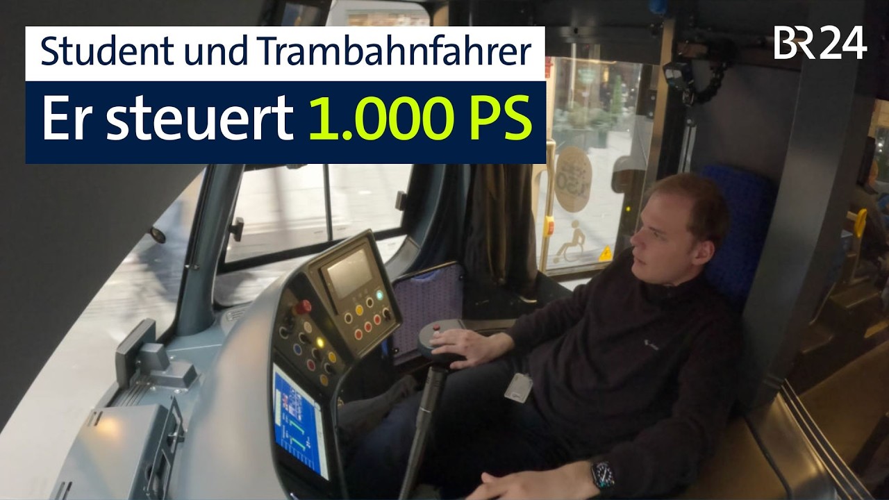 Tagsüber Lernen, nachts mit 1.000 PS durch die Stadt: Straßenbahnfahren als Student | BR24