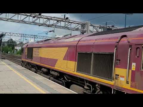 4Z82 - DB66s - ex-EWS DB 66155 on a DB red HTA move from Willesden to Warrington Arpley sidings