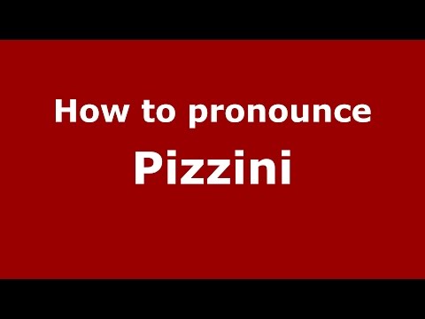 How to pronounce Pizzini (Spanish/Argentina) - PronounceNames.com