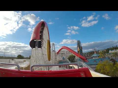 On-ride point of view of Incredicoaster