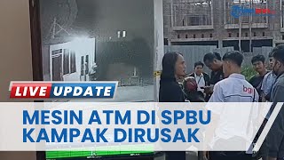 Detik-detik Mesin ATM di SPBU Kampak Pangkalpinang Dirusak Terekam CCTV, Dibongkar Paksa Pelaku