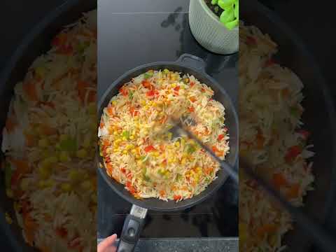 Reis vom Vortag übrig? Gebratener Reis mit Gemüse 😍