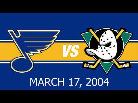 Highlights: Blues at Mighty Ducks: March 17, 2004