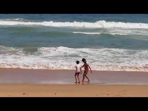 Children play in vizag Beach