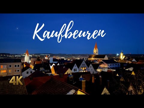 Relaxing Winter Night Walk in Kaufbeuren Old Town - 4K