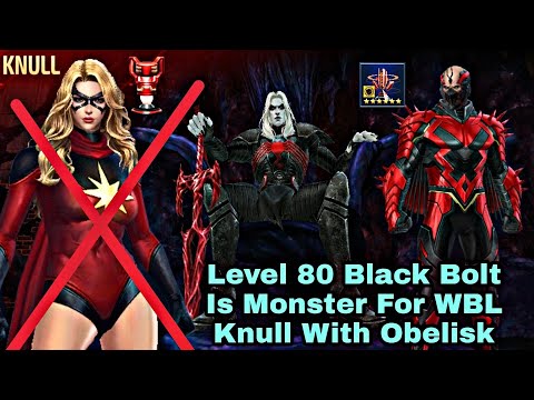 Level 80 Black Bolt Is Monster For WBL Knull With Obelisk - Marvel Future Fight