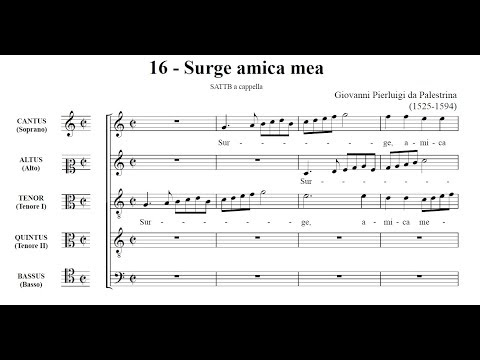 Palestrina, Canticum Canticorum - 16: Surge amica mea (score)
