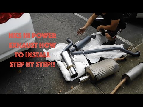 2003 Acura RSX HKS exhaust installation tutorial (How to, step by step)
