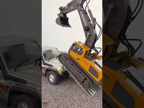 Realistic RC Excavator 1:12 Crawling Challenge | Toyota LC79 SG Model #toyota #rccar #foryou #fyp