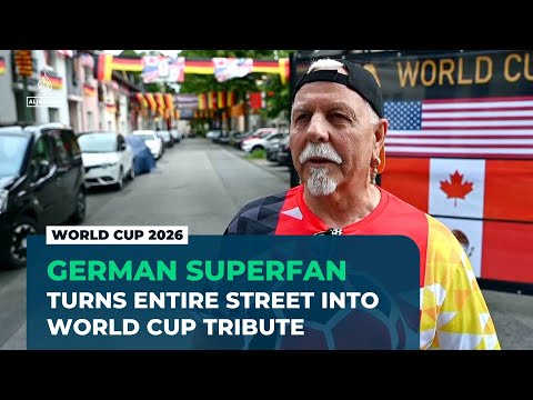 German superfan turns entire street into World Cup tribute in Essen