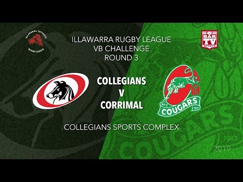 2019 Illawarra Rugby League - VB Challenge - Round 3 - Collegians v Corrimal