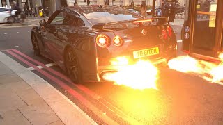 Download lagu Nissan GT-R Nismo EXHAUST FIRE, FLAMES, SOUND & ACCELERATIONS 2022 | Car Spotting London Supercars mp3