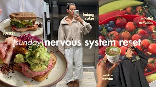 nervous system reset: baking, lunch, and walks ✨