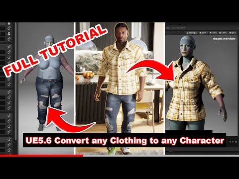 Add cloths to UE5.6 Metahuman plugin or other character, no external apps(updated video in comments)