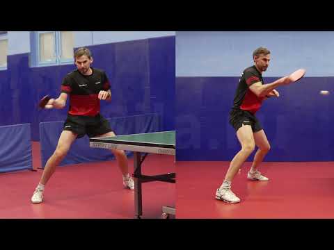 Forehand topspin in table tennis by Kirill Skachkov. WR 50